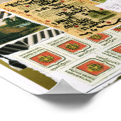 コラージュ破れたアートセラピー手描きポスター ポスター (角)