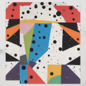 コラージュ紙ブラックドットスクラップブック紙 (正面/裏面)