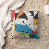 コラージュ紙ブラックドット クッション (ブランケット)