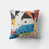 コラージュ紙ブラックドット クッション (裏面)