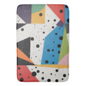 コラージュ紙ブラックドット バスマット (正面縦)