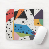 コラージュ紙ブラックドット マウスパッド (マウス)