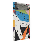 コラージュ紙ブラックドット ミニクリップボード (アングル)