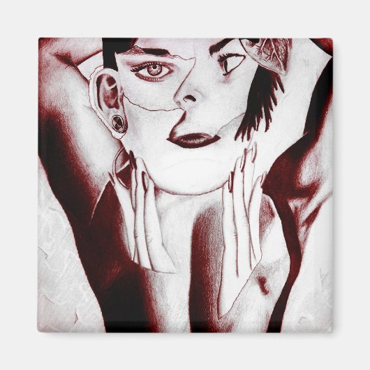 コラージュ美しい。 マグネット (正面)