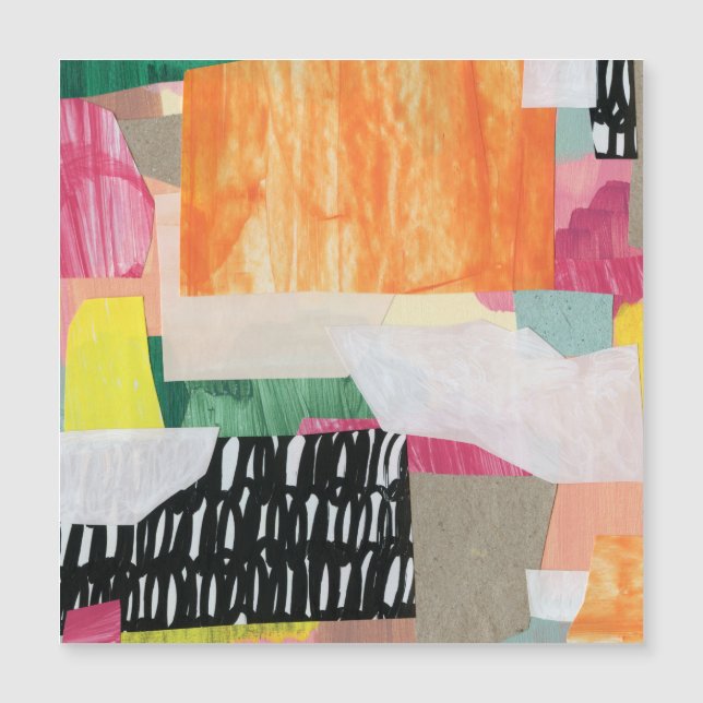 コラージュ美術、モダンカラフル抽象芸術。 (正面)