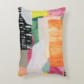 コラージュ美術、モダンカラフル抽象芸術。 アクセントクッション (正面(垂直))