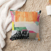 コラージュ美術、モダンカラフル抽象芸術。 クッション (ブランケット)