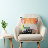 コラージュ美術、モダンカラフル抽象芸術。 クッション (椅子)