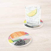 コラージュ美術、モダンカラフル抽象芸術。 コースター (側面)