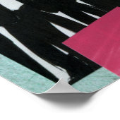 コラージュ美術、モダンカラフル抽象芸術。 ポスター (角)