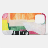 コラージュ美術、モダンカラフル抽象芸術。 Case-Mate iPhoneケース (裏面 (横))
