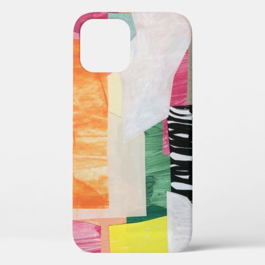 コラージュ美術、モダンカラフル抽象芸術。 Case-Mate iPhoneケース (裏面)