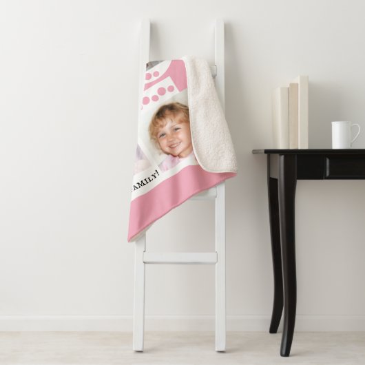 コラージュ自分の写真をカスタムピンク色に追加 シェルパブランケット (インサイチュ)