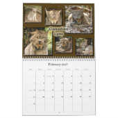 コラージュ雪ヒョウ カレンダー (2月 2027)