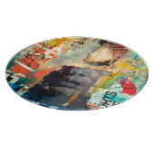 コラージュ頭 カッティングボード (角)