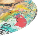 コラージュ頭 カッティングボード (角)