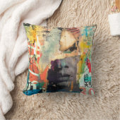 コラージュ頭 クッション (ブランケット)