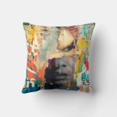 コラージュ頭 クッション (裏面)