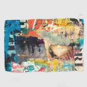 コラージュ頭 ゴルフタオル (横)