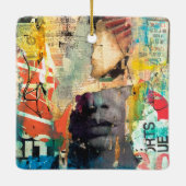 コラージュ頭 セラミックオーナメント (裏面)