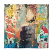 コラージュ頭 タイル (正面)