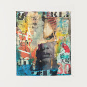 コラージュ頭 タペストリー (正面)