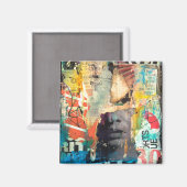 コラージュ頭 マグネット (正面/裏面)