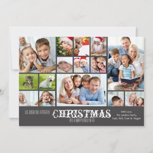 コラージュ黒板フォトカード シーズンカード (正面)