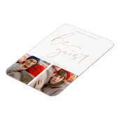 コラージュ2枚の写真をゲストのロマンチック結婚な マグネット (左側)