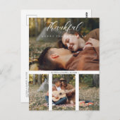 コラージュ2枚フォトカップル幸せな感謝祭 ポストカード