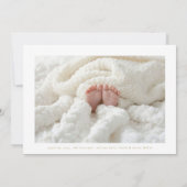 コラージュ4モダンフォトスクリプト書道ベビー 案内状 (裏面)