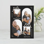 コラージュ4モダン枚の写真数々の黒い弓 セーブザデート (スタンド正面)