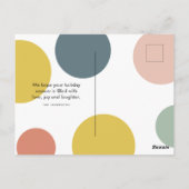 コラージュ4枚の写真 |カラフル応援 ポストカード (裏面)