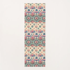 コラージュ・オブ・ターコイズとピーチ・マンダラス2.0 ヨガマット