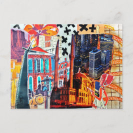 コラージュ ポストカード