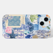 コラージュ、名門私立校風のトレンディーサマーコラージュの電話ケース Case-Mate iPhoneケース (裏面 (横))