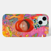 コラージュ、名門私立校風のトレンディーサマーコラージュの電話ケース Case-Mate iPhoneケース (裏面 (横))