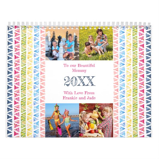 コラージュ、毎月の写真、およびTo Doリストの写真 カレンダー (カバー)