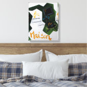 コラージュBruyantsアーティストのブックカルチャーハウスC キャンバスプリント (インサイチュ (寝室))