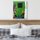 コラージュBruyantsアーティストのブックグリーンルームキャンバス キャンバスプリント (インサイチュ (寝室))