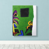 コラージュBruyantsアーティストのブックグリーンルームキャンバス キャンバスプリント (インサイチュ (ウッドフロア))