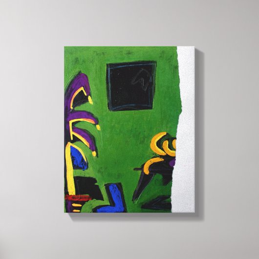 コラージュBruyantsアーティストのブックグリーンルームキャンバス キャンバスプリント (正面)