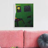 コラージュBruyantsアーティストのブックグリーンルームpart2 P キャンバスプリント (インサイチュ (リビング))