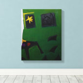 コラージュBruyantsアーティストのブックグリーンルームpart2 P キャンバスプリント (インサイチュ (ウッドフロア))