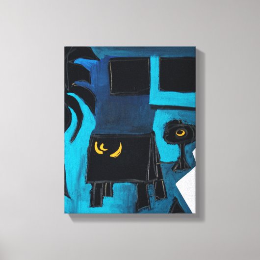 コラージュBruyantsアーティストのブックブルールームキャンバス キャンバスプリント (正面)