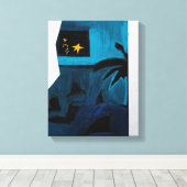 コラージュBruyantsアーティストのブックブルールーム2キャンバス キャンバスプリント (インサイチュ (ウッドフロア))