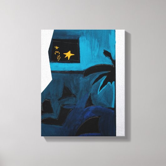 コラージュBruyantsアーティストのブックブルールーム2キャンバス キャンバスプリント (正面)