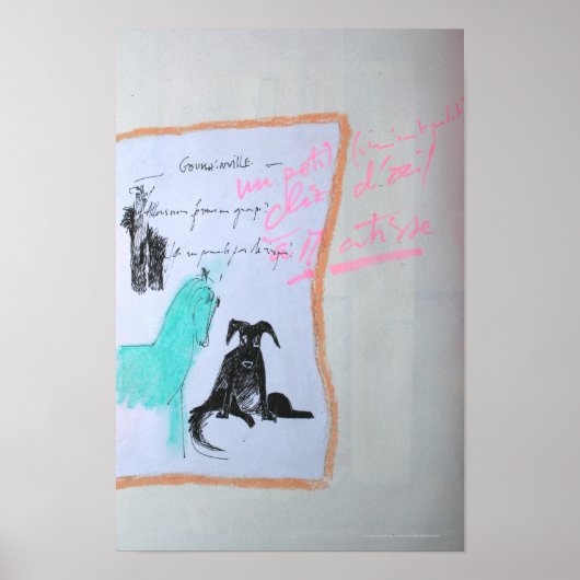 コラージュBruyants Artist's Book Horse and Dog P ポスター (正面)