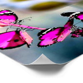 コラージュSchmetterling_Pink ポスター (角)