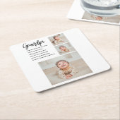 コラージョモダンンパ最高のエバー美しいギフト スクエアペーパーコースター (アングル)